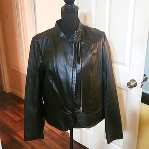 Women leather blazer